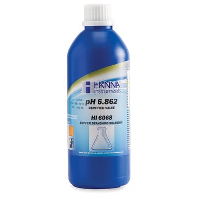 Hanna Millesimal Buffer Solution, 6.862 pH, 500 mL bottle - HI6068