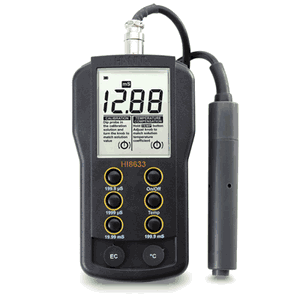 Hanna Multi-Range Conductivity Meter for use in production and quality control - HI8633