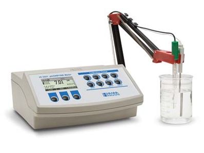 Hanna pH/ORP/ISE Graphic LCD pH Benchtop Meter - HI3221-02