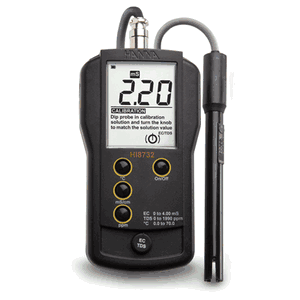 Hanna Portable EC, TDS and Temperature Meter with adjustable TDS factor - HI8732