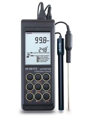 Hanna Portable pH/ORP/ISE Meter with Calibration Check - HI98172