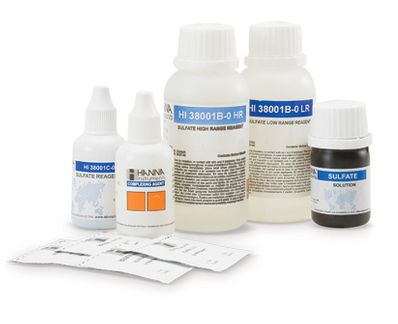 Hanna Sulfate Low and High Range Reagent Set - HI38001-10 Hanna Sulfate Low and High Range Reagent Set - HI38001-10