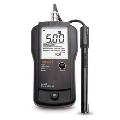 Hanna TDS Portable Meter 0.01 g/L resolution - HI86302