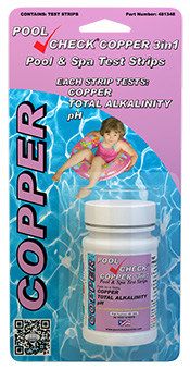 ITS Pool Check Copper 3 in 1, Bottle of 50 Test Strips - 481348