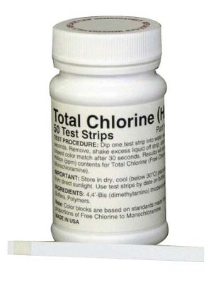 ITS Total Chlorine High Range Water Quality Test Strips, bottle of 50 - 480033