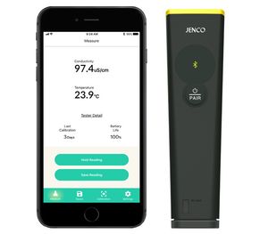 Jenco Bluetooth Conductivity/Salinity/TDS + Temperature Tester (0.0 to 100.0 uS/cm) - EC115B
