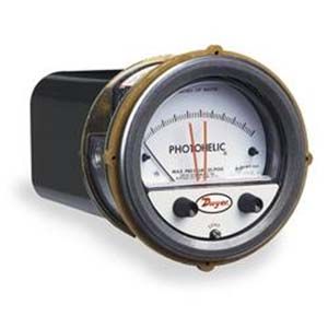 Kanomax 0 to 25 (0.005) Photohelic Pressure Switch/Gauge - A3000-00