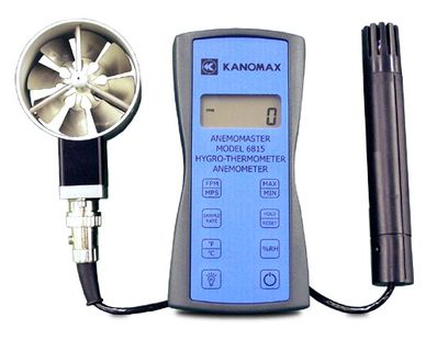 Kanomax Model 6815 1.00" Vane Anemomaster Velocity / Temp + RH