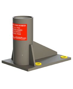 Pelsue Floor Mounted Baseplate/Sleeve, Powder Coated Steel - DSP-F1 Pelsue Floor Mounted Baseplate/Sleeve, Powder Coated Steel - DSP-F1
