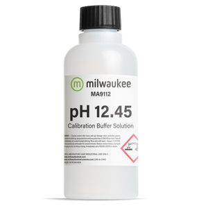 Milwaukee pH 12.45 Calibration Buffer Solution @ 25 C : accuracy +/- 0.01 pH - 230 ml - MA9112