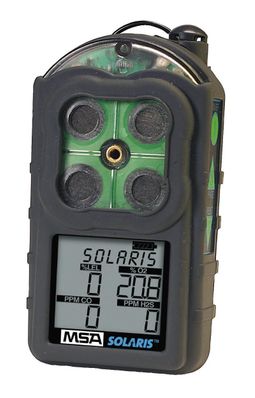 MSA Solaris 2-Gas (CH4, O2) Detector Kit (MSHA) Includes Datalogging, North American Outlet-compatible Battery Charging - 10070967