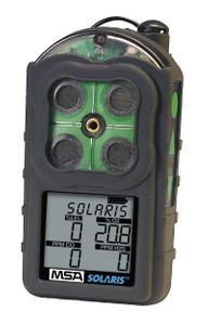 MSA Solaris 4-Gas (CH4, O2, CO, NO2) Detector Kit (MSHA) Includes Datalogging, North American Outlet-compatible Battery Charging - 10070963