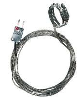 Digi-Sense 0.5-1.5" Dia. Hose Clamp Surface Thermocouple Probe with SS Cable, Type J - WD-08469-30 Digi-Sense 0.5-1.5" Dia. Hose Clamp Surface Thermocouple Probe with SS Cable, Type J - WD-08469-30