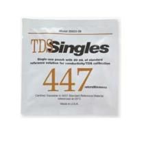 Oakton 447 S Conductivity/TDS "Singles" Calibration Solution Pouch, 20 Pouches each with 20 mL of solution - WD-35653-10