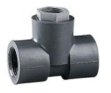 Oakton Cole-Parmer® 1" NPT(F) T-fitting with 1/2" NPT(F), PVDF Adapter Installed in Branch - WD-27003-86