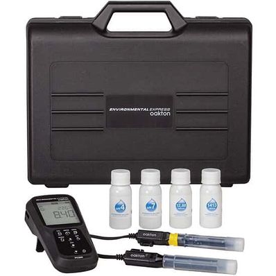 Oakton PC250 Waterproof Dual-Channel pH, ORP, Conductivity, TDS, Resistivity, and Salinity Handheld Meter Kit - WD-35660-26
