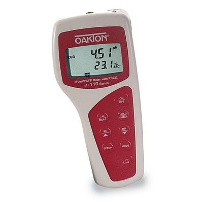 Oakton pH 110 Portable pH/mV Meter with RS232 Port, with NIST Traceable Certificate of Calibration - WD-35615-25