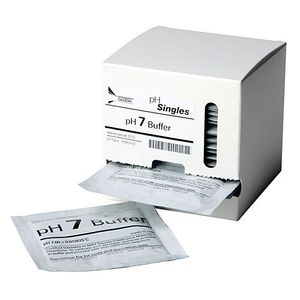 Oakton "Singles" pH 7.00 Buffer Solution Pouches, 20 pouches per box each with 20 mL of solution - WD-35653-02