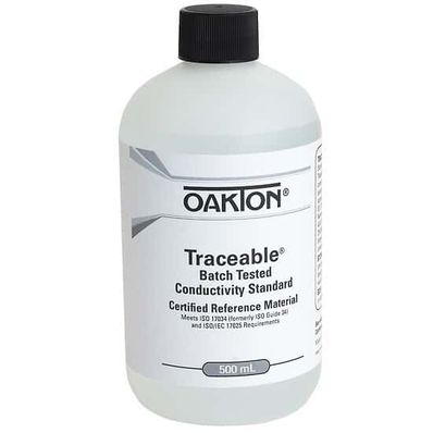 Oakton Traceable® Conductivity and TDS Standard, Batch-Tested, 150,000 µS; 500 mL - WD-00652-53