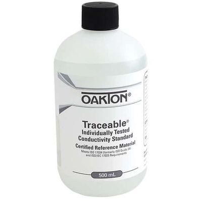 Oakton Traceable® Conductivity and TDS Standard, Individually-Tested, 10,000 µS; 500 mL - WD-00652-52 Oakton Traceable® Conductivity and TDS Standard, Individually-Tested, 10,000 µS; 500 mL - WD-00652-52