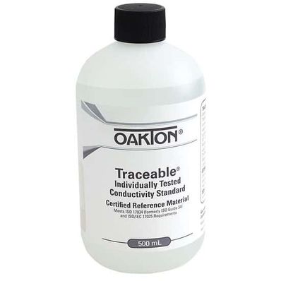 Oakton Traceable® Conductivity and TDS Standard, Individually-Tested, 100 µS; 500 mL - WD-00652-46