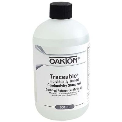 Oakton Traceable® Conductivity and TDS Standard, Individually-Tested, 1000 µS; 500 mL - WD-00652-48