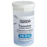 Oakton Traceable One-Shot Buffer Solution, Clear, pH 10.012; 6 x 100 mL Vials - WD-00655-34