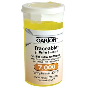 Oakton Traceable One-Shot Buffer Solution, Yellow, pH 7.000; 6 x 100 mL Vials - WD-98767-78