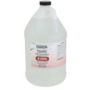 Oakton Traceable pH Standard Buffer with Calibration, Clear, pH 4, 4 L - WD-00651-70