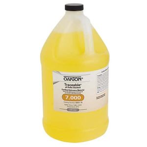 Oakton Traceable pH Standard Buffer with Calibration, Yellow, pH 7; 4 L - WD-00651-78