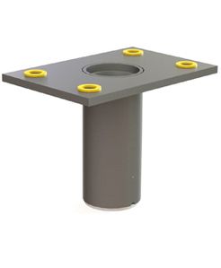 Pelsue Flush Floor Mount Sleeve for Existing Concrete, Powder Coated Steel - DSP-F3 Pelsue Flush Floor Mount Sleeve for Existing Concrete, Powder Coated Steel - DSP-F3