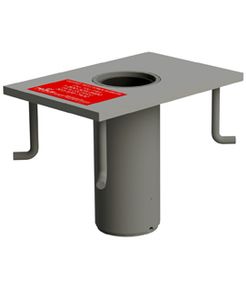 Pelsue Flush Floor Mount Sleeve for Fresh Pour Concrete, Powder Coated Steel - DSP-C1 Pelsue Flush Floor Mount Sleeve for Fresh Pour Concrete, Powder Coated Steel - DSP-C1