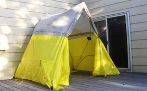 Pelsue Ground Tent, Yellow and Gray, Fiber to the Home, 6.5ft Tall - 6705