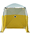 Pelsue Ground Tent, Yellow and White, 4' x 4' x 6'H, with Case - 6504A