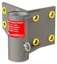 Pelsue Wall Mounted Plate/Sleeve 90 Degree Outside Mount, Powder Coated Steel - DSP-A2 Pelsue Wall Mounted Plate/Sleeve 90 Degree Outside Mount, Powder Coated Steel - DSP-A2