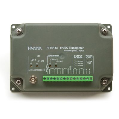 Hanna pH and EC Transmitter with Galvanic Isolated Output 0-1 V Output - HI98143-01