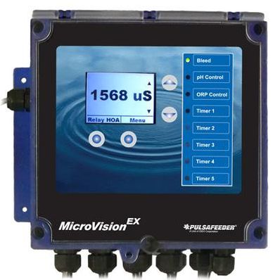 Quantrol MicroVision EX Cooling Tower Controller, Toroidal Probe, Standard Panel, Conductivity Control, 3 Timers Includes controller, shelves, in/out ball valves, y-strainer, inj tees, rails - no pumps - MVECXXXPD-XXX-XXX Quantrol MicroVision EX Cooling Tower Controller, Toroidal Probe, Standard Panel, Conductivity Control, 3 Timers Includes controller, shelves, in/out ball valves, y-strainer, inj tees, rails - no pumps - MVECXXXPD-XXX-XXX