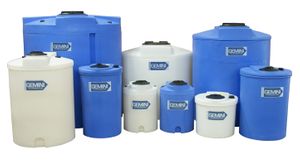 Quantrol Peabody Gemini Round Dual Containment Tank, Blue, 15 Gallon 1.5 Specific Gravity - 01-28907