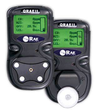 RAE Systems QRAE II Multi-gas Diffusion Detector - LEL CSA-UL / O2 / H2S 100 ppm / CO / Alkaline only - 020-1111-1A0