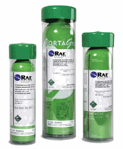 RAE Systems Four-Gas Calibration Mix (CO 50 PPM / H2S 10 PPM / CH4 50% LEL (2.5% VOL) / O2 20.9%, Balance N2), 34 Liters - 610-0050-004