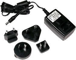RAE Systems Universal Wall Charging Adapter, 110 VAC to 240 VAC, 12 VDC with International Plug Kit - 500-0114-000
