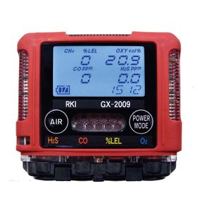 RKI Instruments GX-2009 Personal Gas Monitor, 2 Gas, LEL / O2 with Alligator Clip, No Charger - 72-0304RK