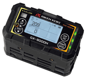 RKI Instruments GX-9000H Multi Gas Detector, O2/CO/low H2S/high H2S/IR CH4, Li-ion with AC adapter - 72-9HAAXB-B