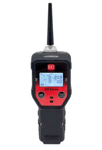 RKI Instruments GX-Force Portable 4 Gas Monitor, LEL / O2 / CO / H2S, AC Adapter, Belt Clip, Rubber Nozzle,10ft Hose/Probe - 72-FA-A-A10