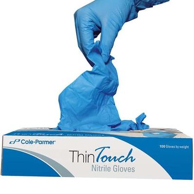 Oakton Cole-Parmer ThinTouch™ Nitrile Blue Gloves, 9.5, Large 100/Box - WD-15954-44 Oakton Cole-Parmer ThinTouch™ Nitrile Blue Gloves, 9.5, Large 100/Box - WD-15954-44