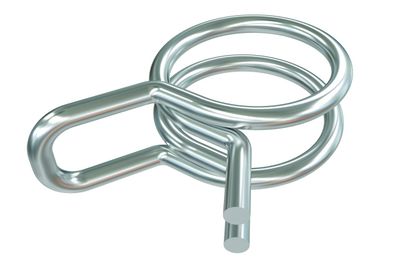 Sauermann Double wire clamp for clear tubing, 1/4" / 6mm (pkg of 25) - ACC00912