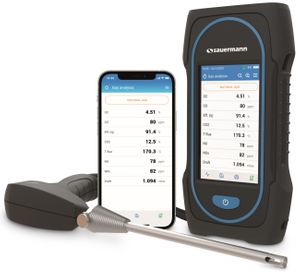Sauermann Si-CA 130 Gas Analyzer Kit 2AS, two gas sensors (O2, CO), 7" (180mm) Probe, vinyl carrying case - 27507