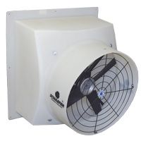 Schaefer 9" Direct Drive Poly Exhaust Fan, Poly Blade, Poly Shutter, 1 / 6 Hp - PFM096P16