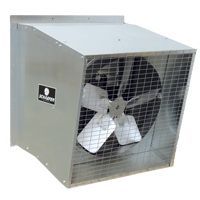Schaefer 54" Galvanized Exhaust Fan in Box Housing, 5-Wing, 1 1/2 Hp, Belt Drive, 3-Phase, Unassembled - 545B112G-3-UA