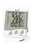 ScichemTech SCT-THYG-PEN-4 Jumbo Tri-Thermo Hygrometer with Alarm Clock- SCT-108.001.24